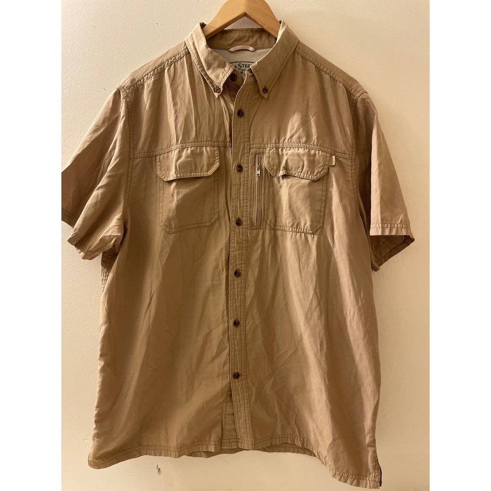 Field & Stream Mens‎ Medium Short Sleeve Button Down Shirt Outdoors Fishing